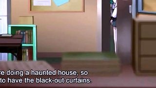 Horny anime lesbian teens skip class to lick pussy