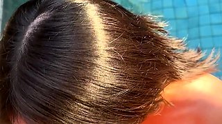 Amateur brunette teen blowjob and cumshot