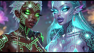 Beautiful Aliens Kiss on Nice Music, Ai Animation