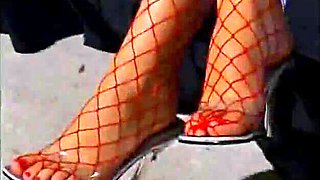 Young plaful towheaded Brooke Banner luvs to cares her soles and puss