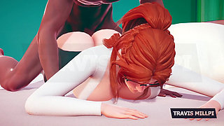 Thicc Redhead Professor Crawls Into Your Office Fantasy Glasses on, Shirt Tight, Attitude Naughty