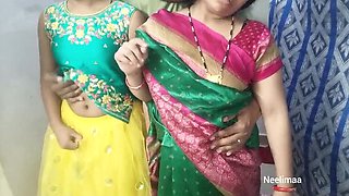 Indian Desi Threesome with Neelimaa - Big Ass, Homemade Group Sex