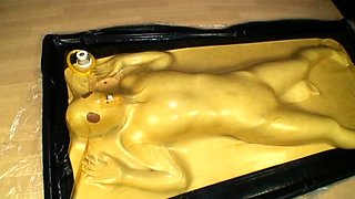 two women fetish latex asslicking and anal mff