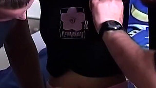 Redhead Slut Gets Pounded Hard by Two Guys