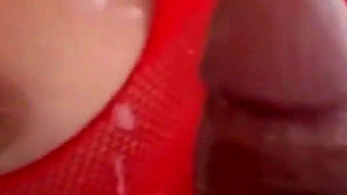 My Happy Wife Getting Big Cumshots on Her Tits