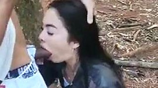 Fake agent fuck brunette amateur babe outdoor