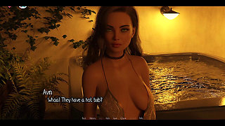 Elmwood University - Busty Brunette Cheerleader Wants to Take Virgins First Kiss