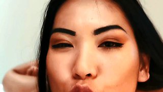Hot Amateur Asian blowjob in my car