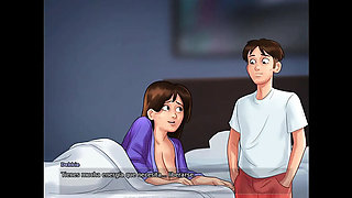 Big Tits MILF Stepmom Sucks Collagen All Day - Summertime Saga Hentai Game