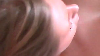 College Babe in Vintage Threesome Clip with Double Blowjob and Cum in Mouth