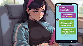My New Girlfriend Taboo Hentai Game Ep.33 Cute GF Is Sexting with Her Best Friend!