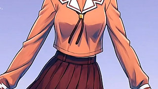 Anime girls dancing