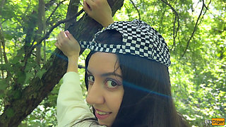 Graffiti Drawing Hooligan Punished by Cock in the Woods - Cum in Panties