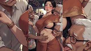 INDIAN slutty Babes Degraded & Ravaged by Ugly Fat Dirty Old Men IN THE BUS \u2013 Part 1