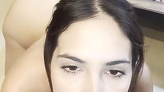 Jasmica, a Beautiful Latina with a Big Ass, Uses a Huge Dildo to Make Me Cum in Gushes
