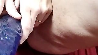 Horny Wife Relly Wishing Monster Huge Dildo