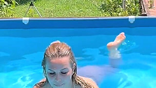 Dildo Fuck and Dildo Blowjob While Holding My Breath Underwater in Pool