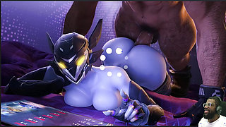 Bald Ass Pussy Ashe Gets Anal Fucked, Thicc Fat Ass Vyse Is Fucked From Behind, Mascara Tracer Sucks Cock