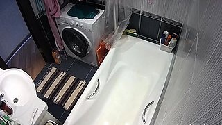 Hottest Amateur 19yo Teen couple fun in the shower on Webcam