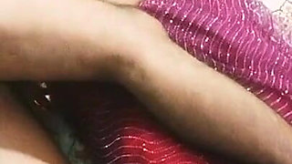 Beautiful Indian Bhabhi in Red Colour Saree.