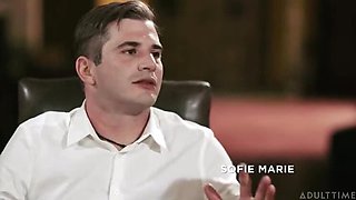 Busty MILF Sofie Marie & Stepsister Silvia Saige Threesome with Stepson - Big Tits, Blowjob, Cum Swallow