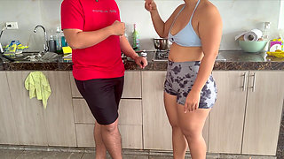 My Stepmom Lets Me Help Her with the Dishes in Her Kitchen and I End up Her