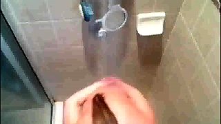 stepdaughter soaps and shaves in shower (voyeur)