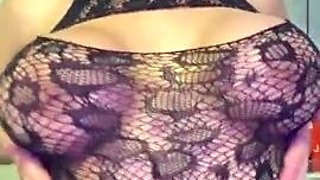 Big boobs milf masturbates with her dildo