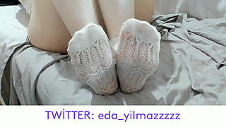 Foot- Foot Fetish- Turkish Foot- Turkish Foot Fetish- Socks- Stockings Fetish- Short Socks- White Socks- Turkish MILF- Turkish P