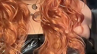 Smoking Brazilian Saggy Tits Redhead Goddess in Fur and Latex - Dancing to My Music