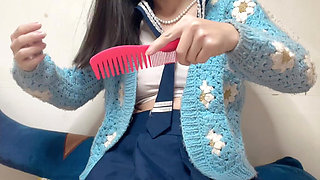 Hana Wear College Girl Cosplay for Her New Day Work Sex Cam