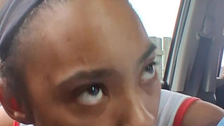 Petite Ebony Gagging on Bwc