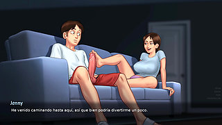 Perverted stepsister wants to get into mischief with tenant - summertime saga