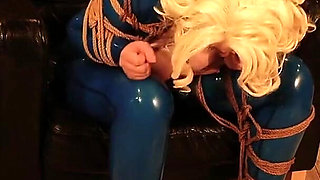 Sexual Latex and Romantic Bondage Free Porn Video with Arya Grander