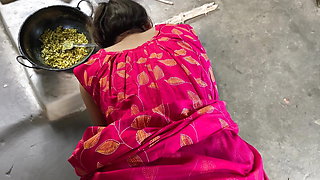 Sex on village kitchen Desi Bengali bhabi bend over for frying fish suddenly devar came and fuck from behind moan and cum