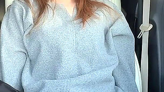 Married Woman Reaches Orgasm in the Car During Work
