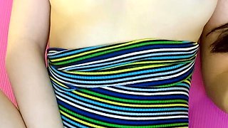 Beauty small tit amateur teen masturbating her shaved pussy