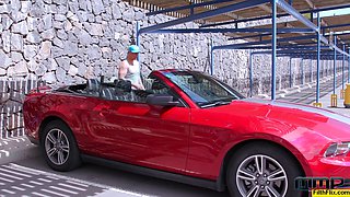 Horny Peasant Girl Alexis Crystal Gets Her Ass Slammed In Outdoor Threesome