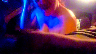 Sexy redhead Liz Lane gives Chester Van Name another amazing Deep throat blowjob and then we switch it up to some foot job  cum