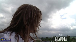 Horny German Housewife Klaudia Plays With Her Pussy In Bed