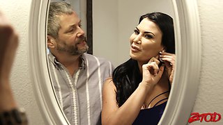Hardcore fucking with horny wife Jasmin Jae while her hubby watches