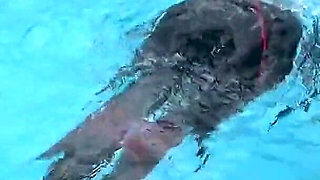 Wetsuit Bondage Mermaid Slippery Pool Kink with Fins, Rope & Deep Diving
