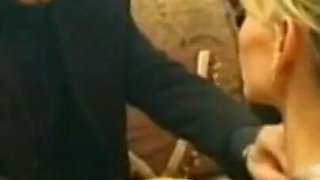 Humiliating dildo playing with old man