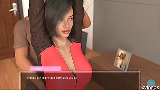 Sticky cum on her juicy booty in midnight paradise