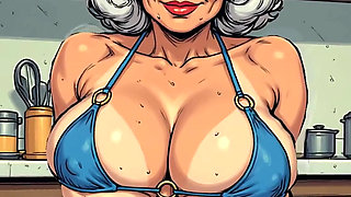 Bikini Old Babes 3D Ai Art