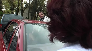 Horny Sluts Sucking Cock in Car - Wild Group Sex Orgy