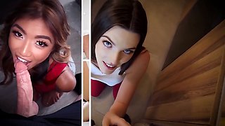 Dadcrush - wonderful innocent daughter-in-law swallows stepdaddy\u2019s load and gets banged like a tart