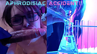 Sexy Scientist Aphrodisiac Accident - Horny Nerd Girl Sloppy Blowjob & Fucking