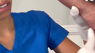 Doctor Aria Nicole Helps Extract Semen Sample From Patient