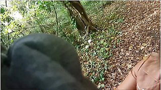 Public Doggystyle & Cum Gargle On Woodland Path